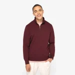 NS428 - Duurzame heren sweater met opstaande ritskraag