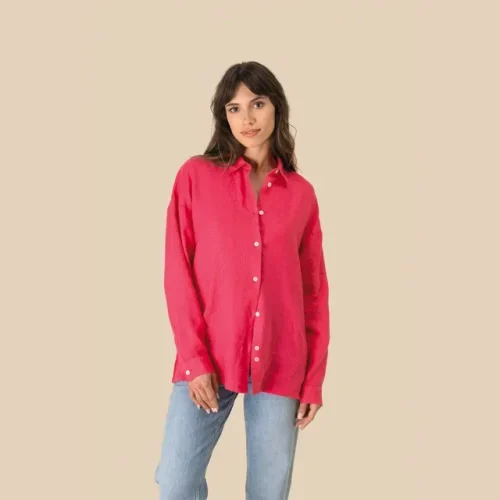 SP501 - Oversized linnen damesoverhemd
