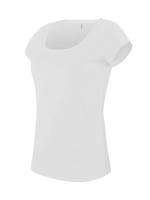 Dames-T-shirt korte mouwen met boothals Kariban