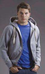 Mantis Mens Superstar Zip Through Hoodie Heather Grey Melange
