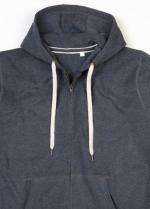Mantis Mens Superstar Zip Through Hoodie Charcoal Grey Melange