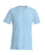 Heren T-shirt korte mouw met V-hals Sky Blue
