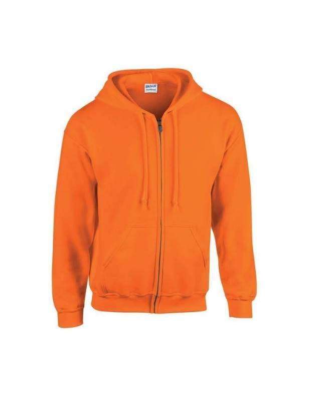 Oranje Gildan Heavy Blend Adult Full Zip Hooded Sweatshirt Oranje Gildan Heavy Blend Adult Full Zip Hooded Sweatshirt