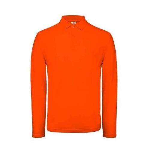 Oranje Heren Polo lange mouwen BC ID.001