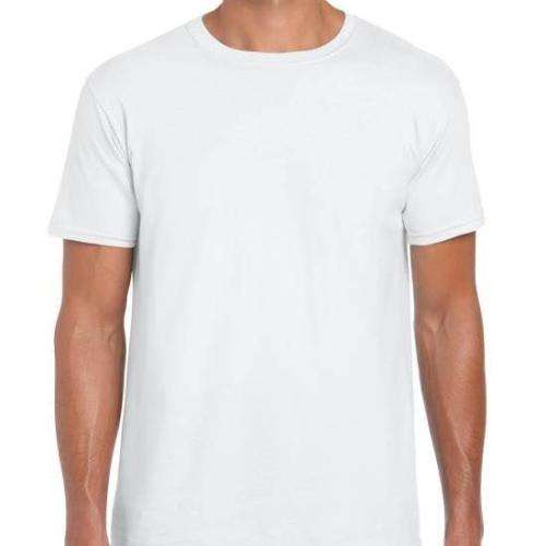 12 Witte Softstyle T- Shirts Ronde hals of V-hals